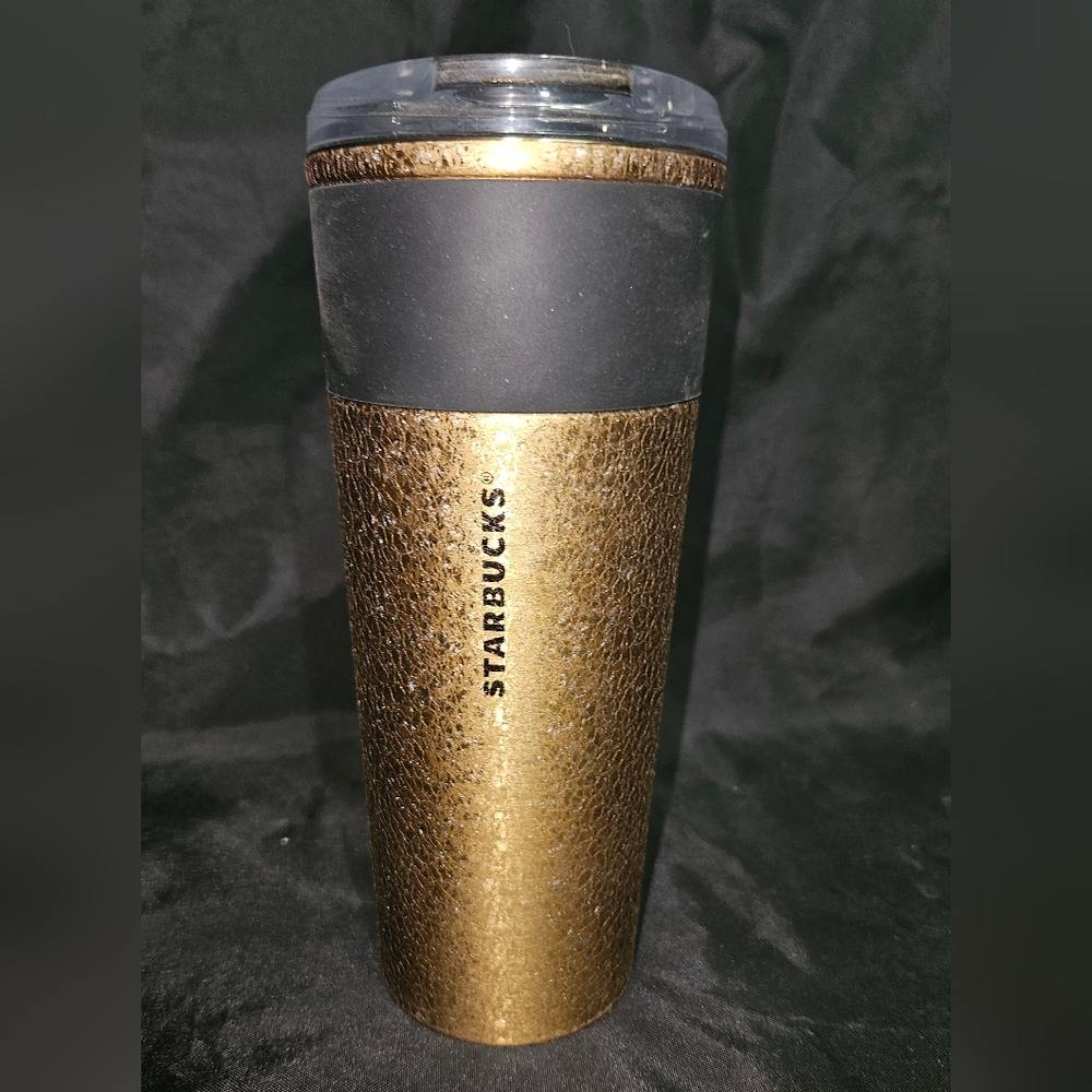 Starbucks Gold Travel Tumbler - Metallic Gold